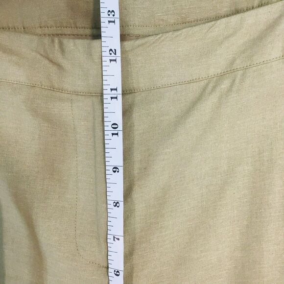 Lane Bryant Tan Khaki Linen Blend Wide Leg Pants Women's Size 22 Boho Beachy - Picture 11 of 13